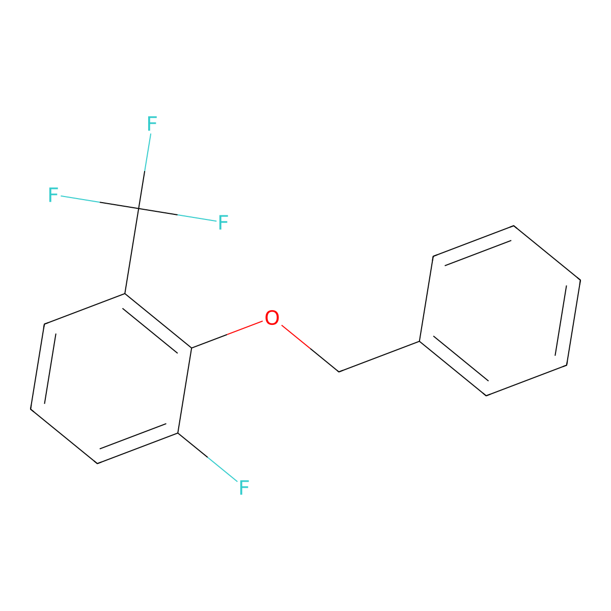 2-(Benzyloxy)-1-fluoro-3-(trifluoromethyl)benzene molecular structure, CAS 2379322-79-7