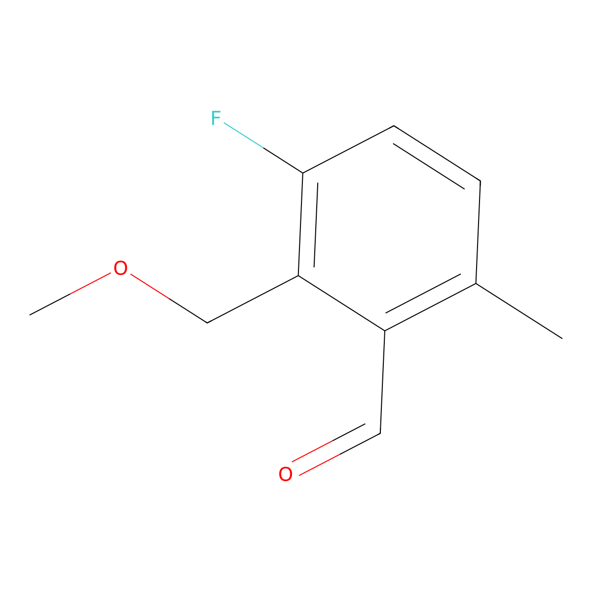 3-Fluoro-2-(methoxymethyl)-6-methylbenzaldehyde molecular structure, CAS 2379322-81-1