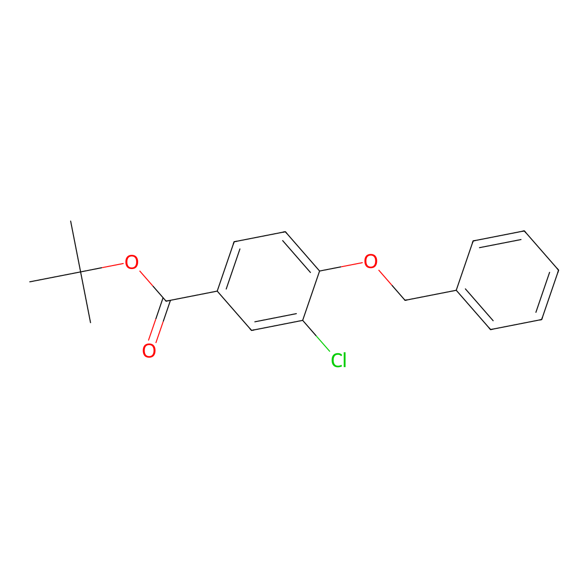 Tert-butyl 4-(benzyloxy)-3-chlorobenzoate molecular structure, CAS 2379322-84-4