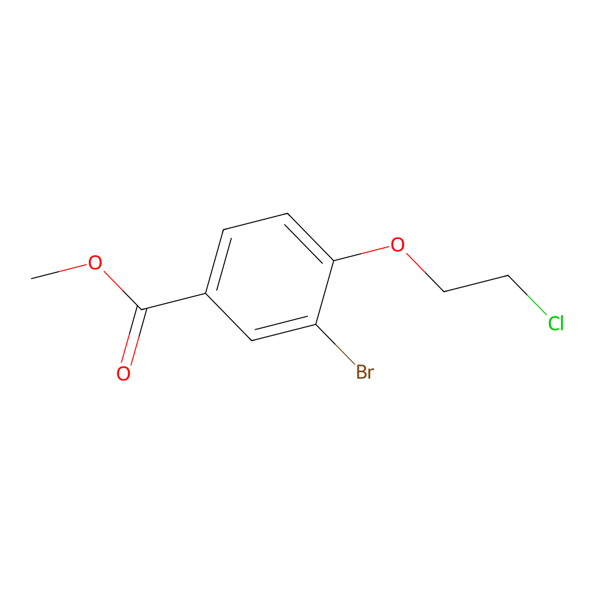 Methyl 3-bromo-4-(2-chloroethoxy)benzoate molecular structure, CAS 2379394-86-0