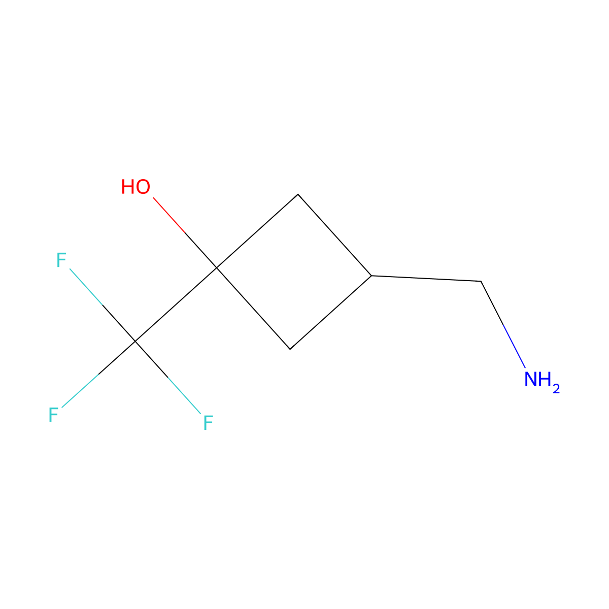 (1s,3s)-3-(Aminomethyl)-1-(trifluoromethyl)cyclobutan-1-ol molecular structure, CAS 2379394-96-2