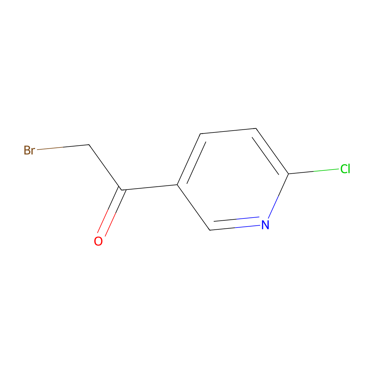 2-Bromo-1-(6-chloropyridin-3-YL)ethanone molecular structure, CAS 23794-13-0