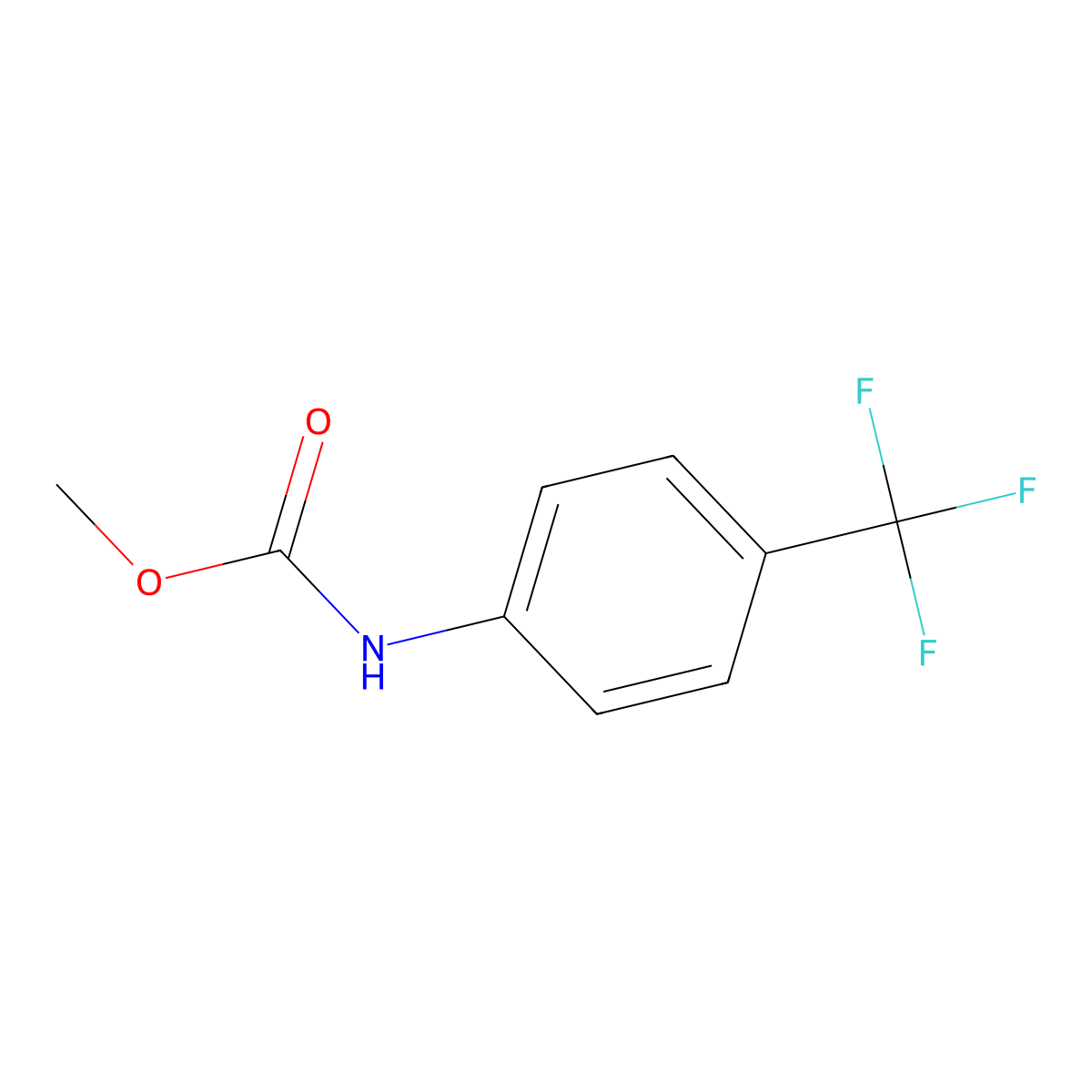 Methyl (4-(trifluoromethyl)phenyl)carbamate molecular structure, CAS 23794-77-6