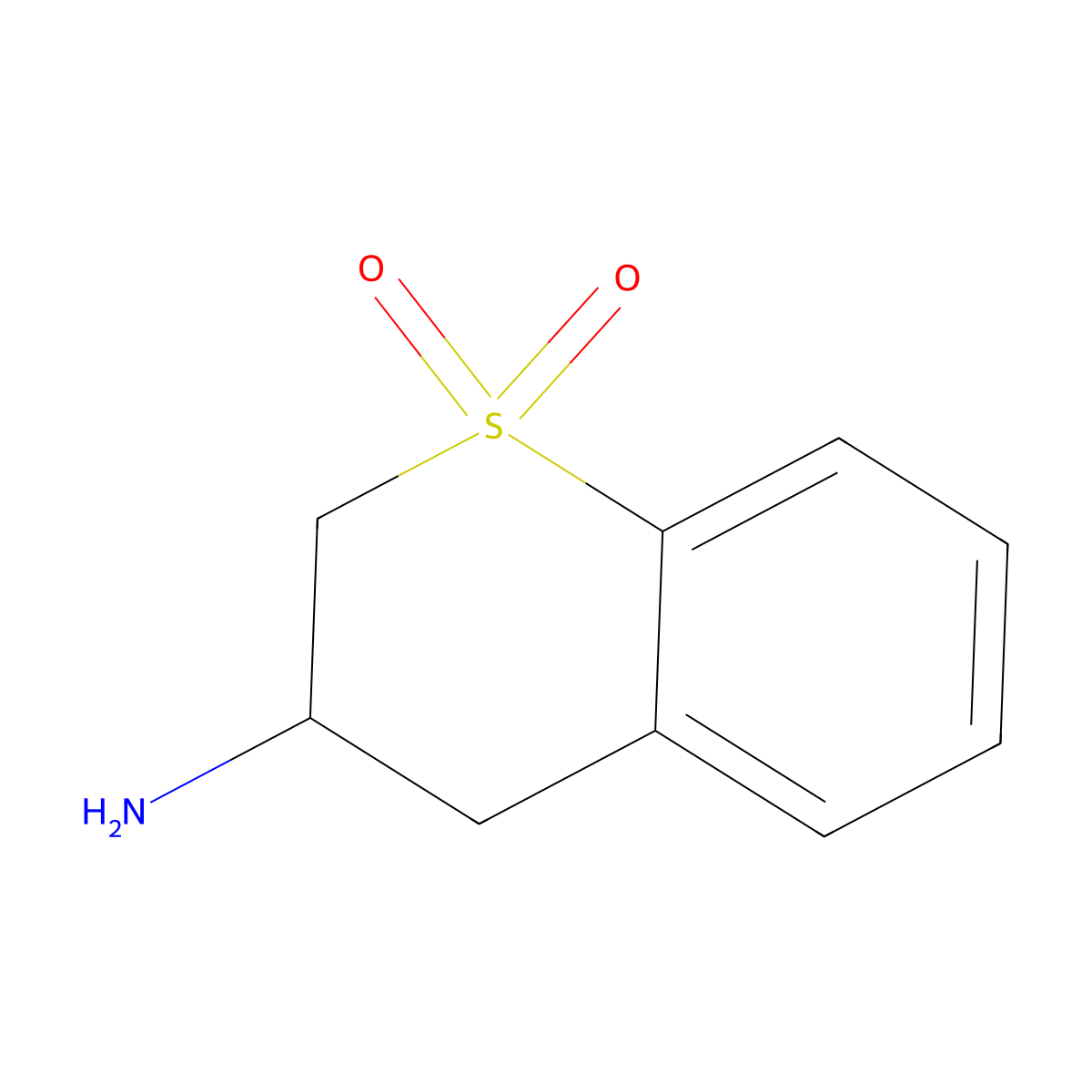 1,1-Dioxo-1l6-thiochroman-3-ylamine molecular structure, CAS 2379428-43-8
