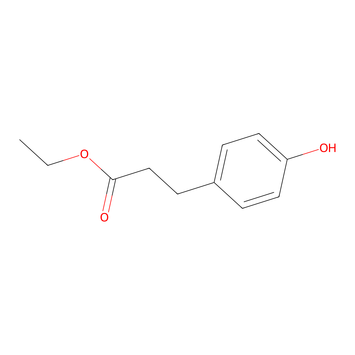 Ethyl 4-hydroxyhydrocinnamate molecular structure, CAS 23795-02-0
