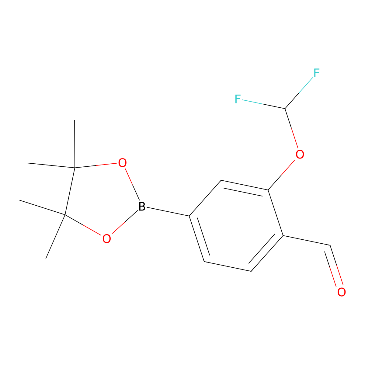 (3-(Difluoromethoxy)-4-formylphenyl)boronic acid pinacol ester molecular structure, CAS 2379538-47-1