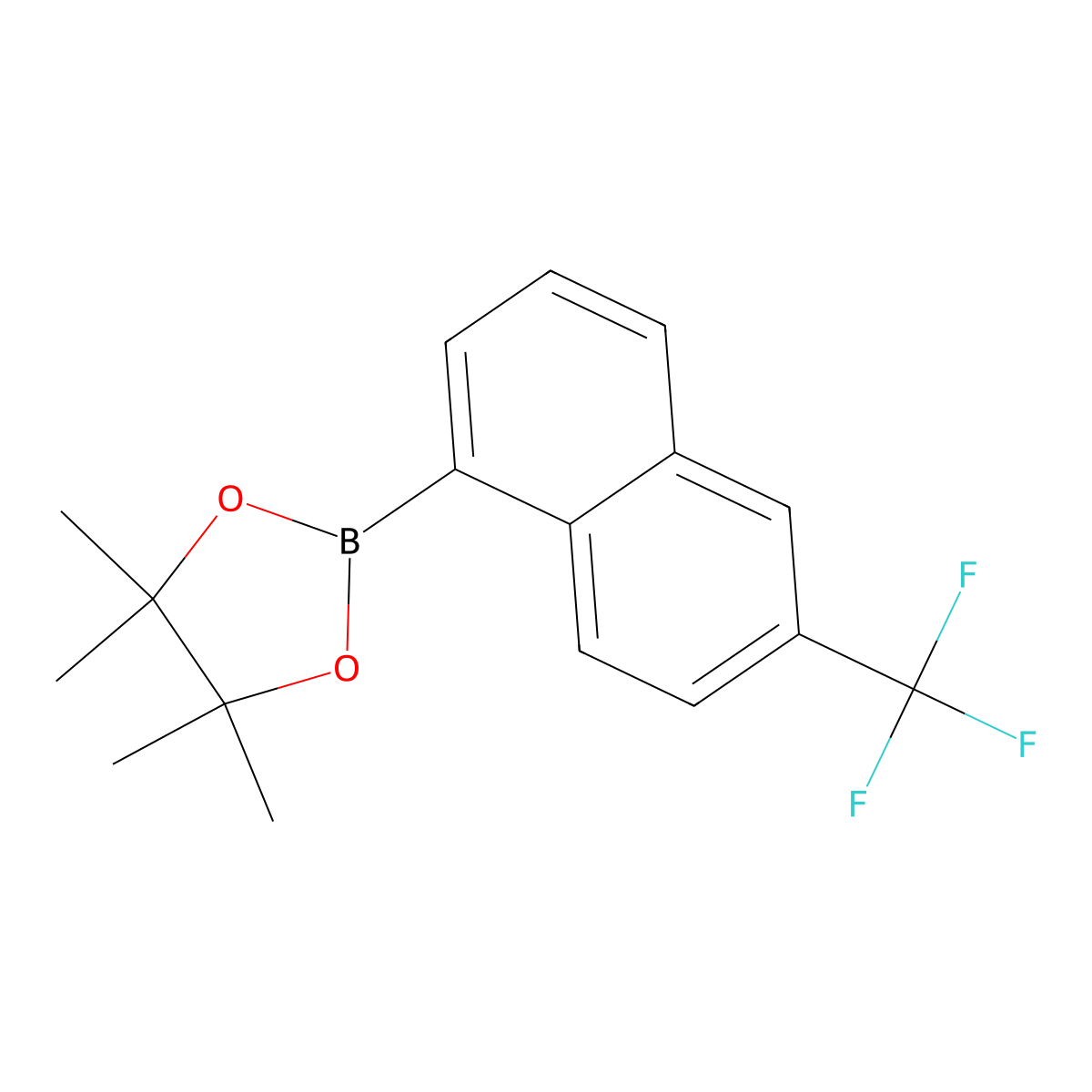 6-Trifluoromethyl-naphthalen-1-pinacol ester molecular structure, CAS 2379560-92-4