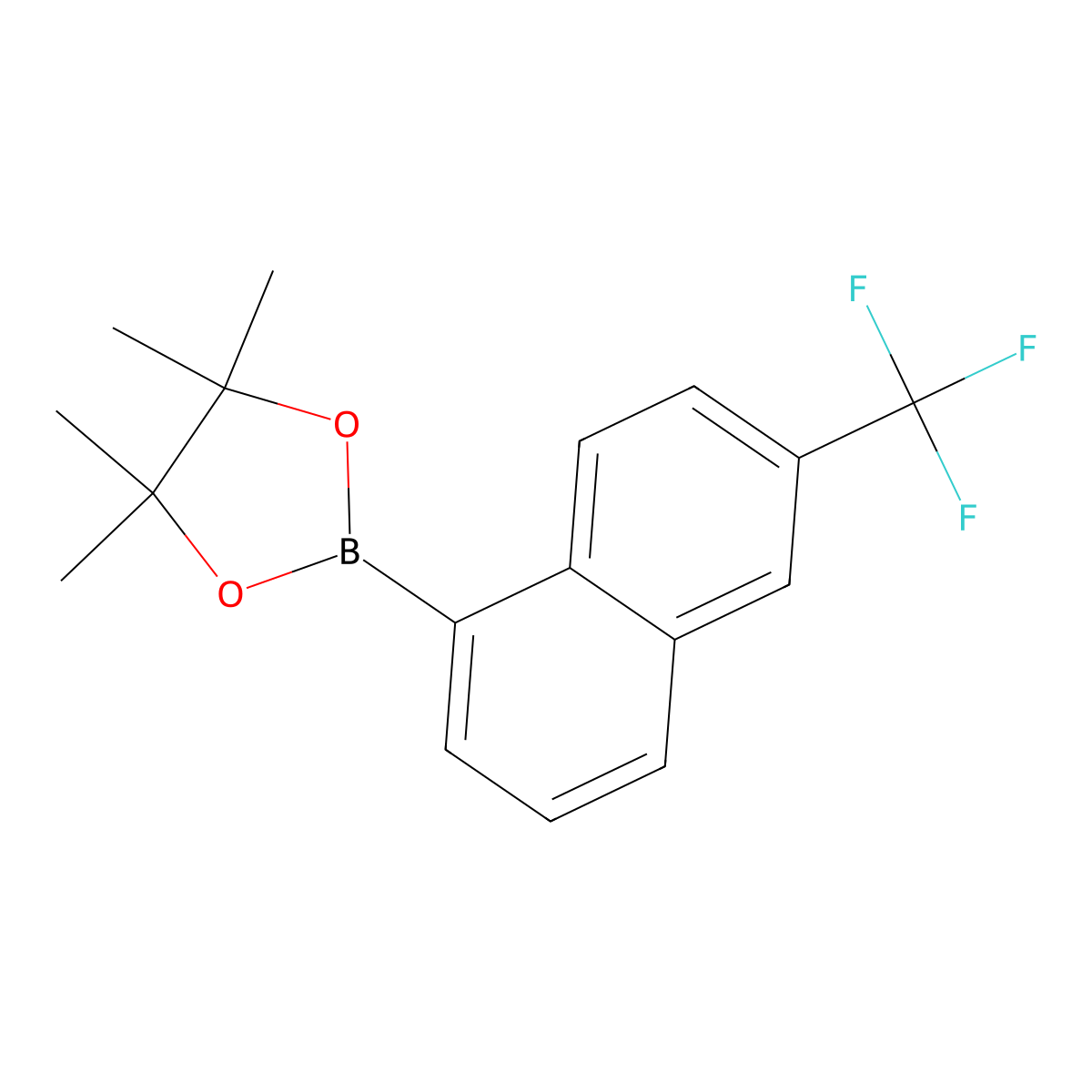 6-Trifluoromethyl-naphthalen-1-pinacol ester molecular structure, CAS 2379560-92-4