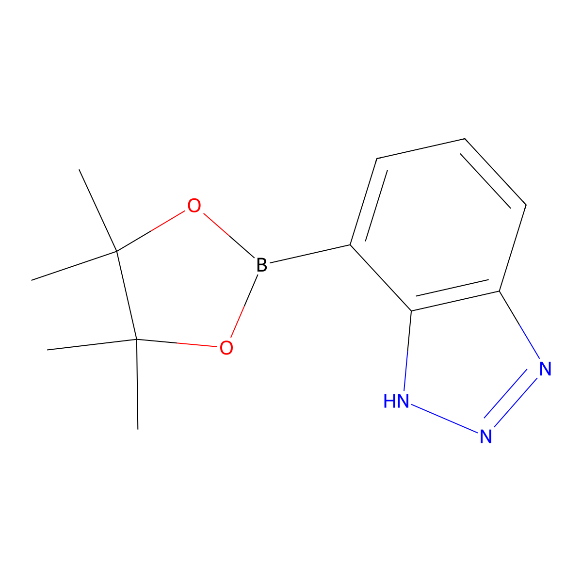 1H-Benzotriazole-7-boronic acid pinacol ester molecular structure, CAS 2379560-98-0