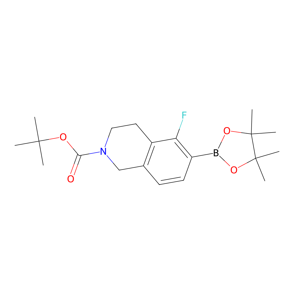 2-Boc-5-Fluoro-1,2,3,4-tetrahydro-isoquinoline-6-boronic acid pinacol ester molecular structure, CAS 2379561-01-8
