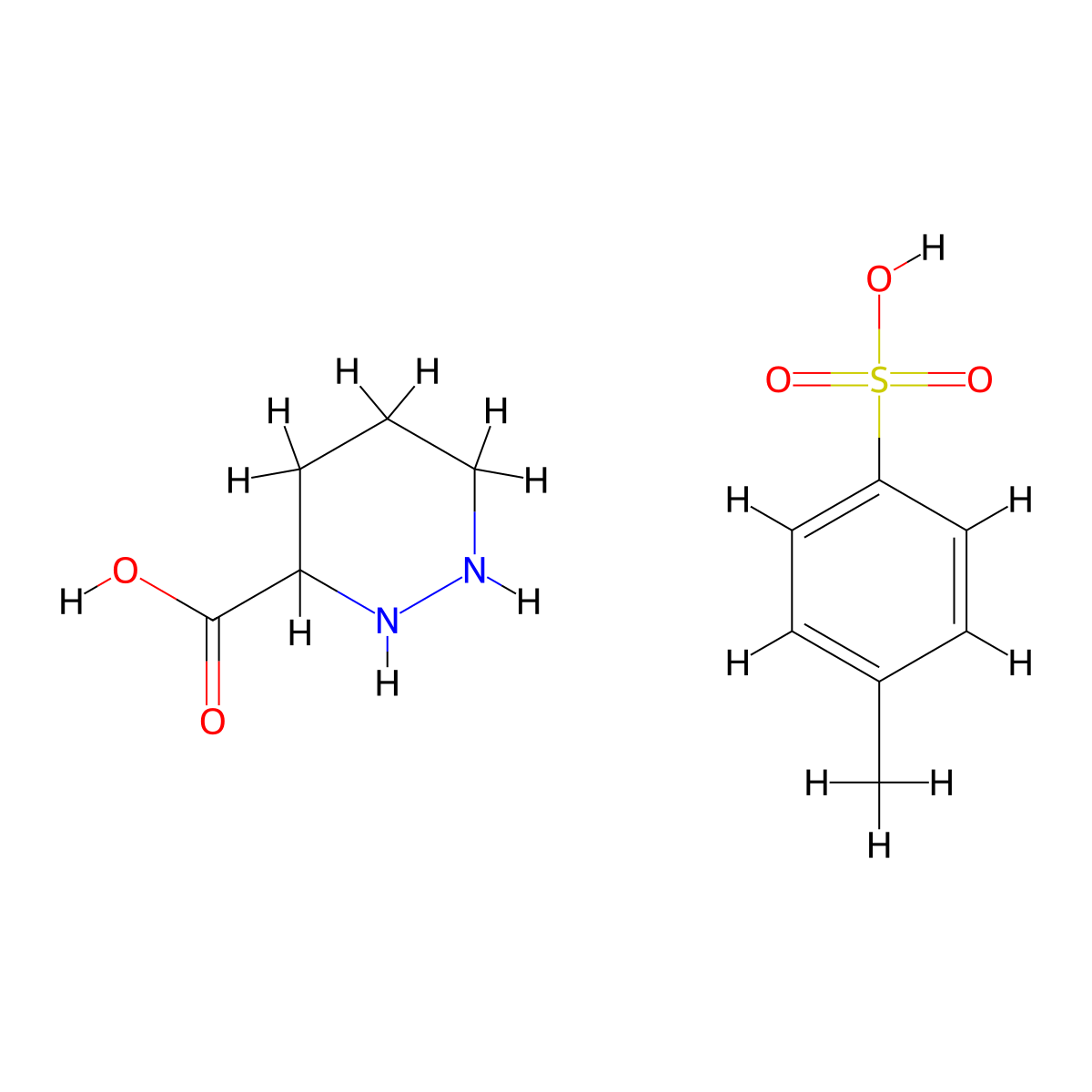 1,2-Diazinane-3-carboxylic acid tosylate molecular structure, CAS 2379651-43-9