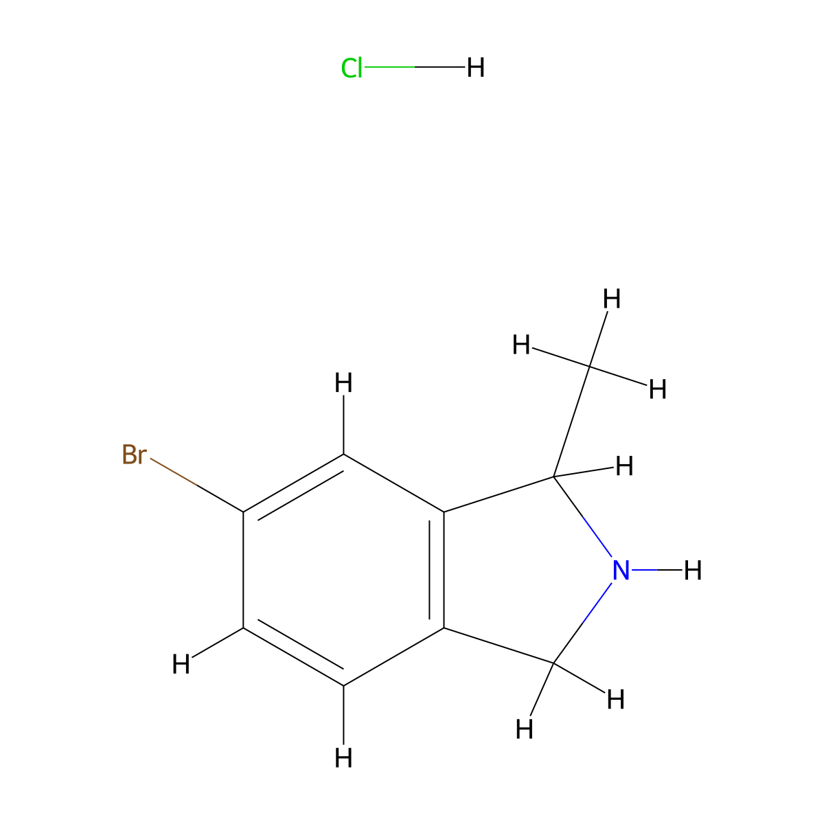 6-Bromo-1-methyl-2,3-dihydro-1H-isoindole hydrochloride molecular structure, CAS 2379651-44-0