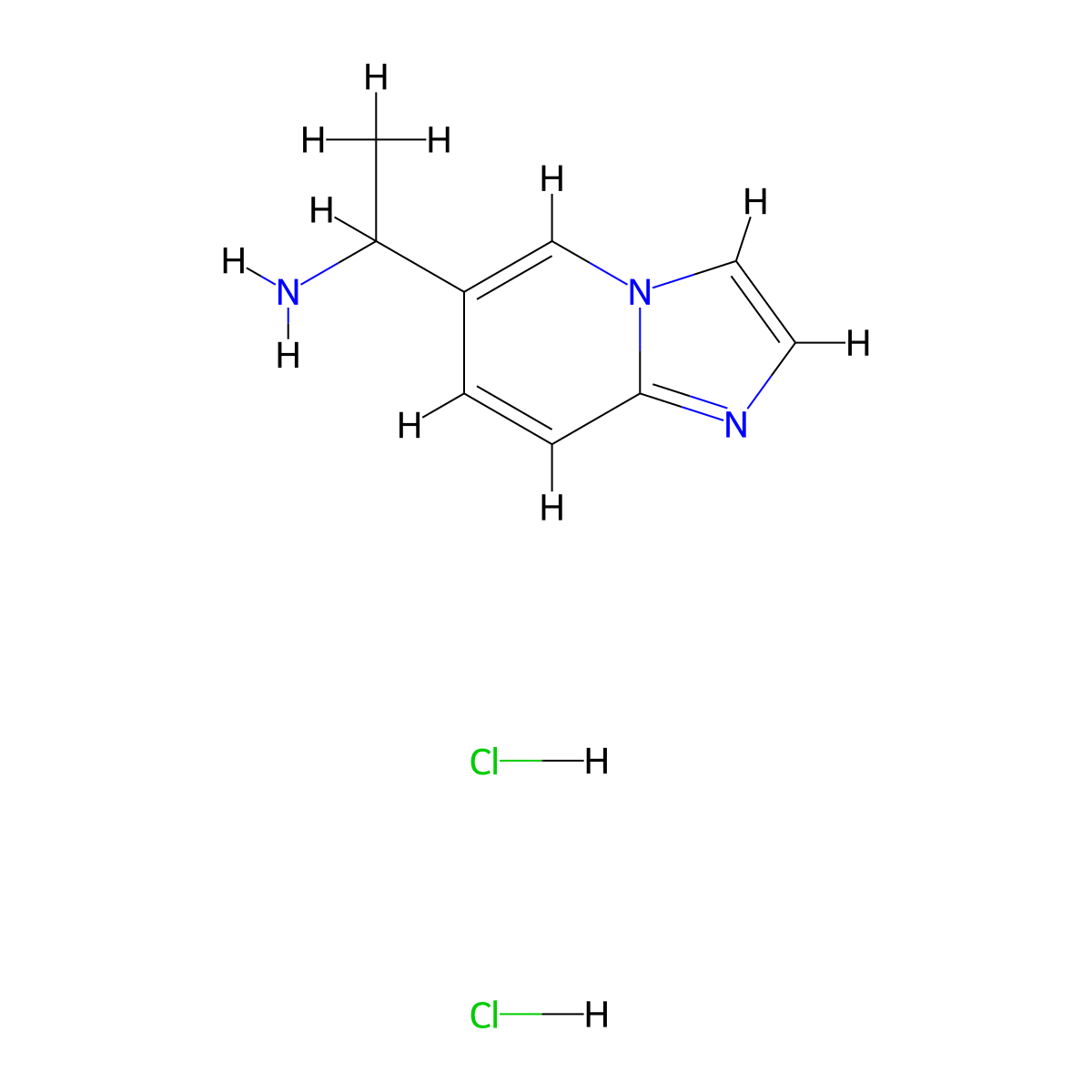 1-Imidazo[1,2-a]pyridin-6-yl-ethylamine dihydrochloride molecular structure, CAS 2379651-48-4