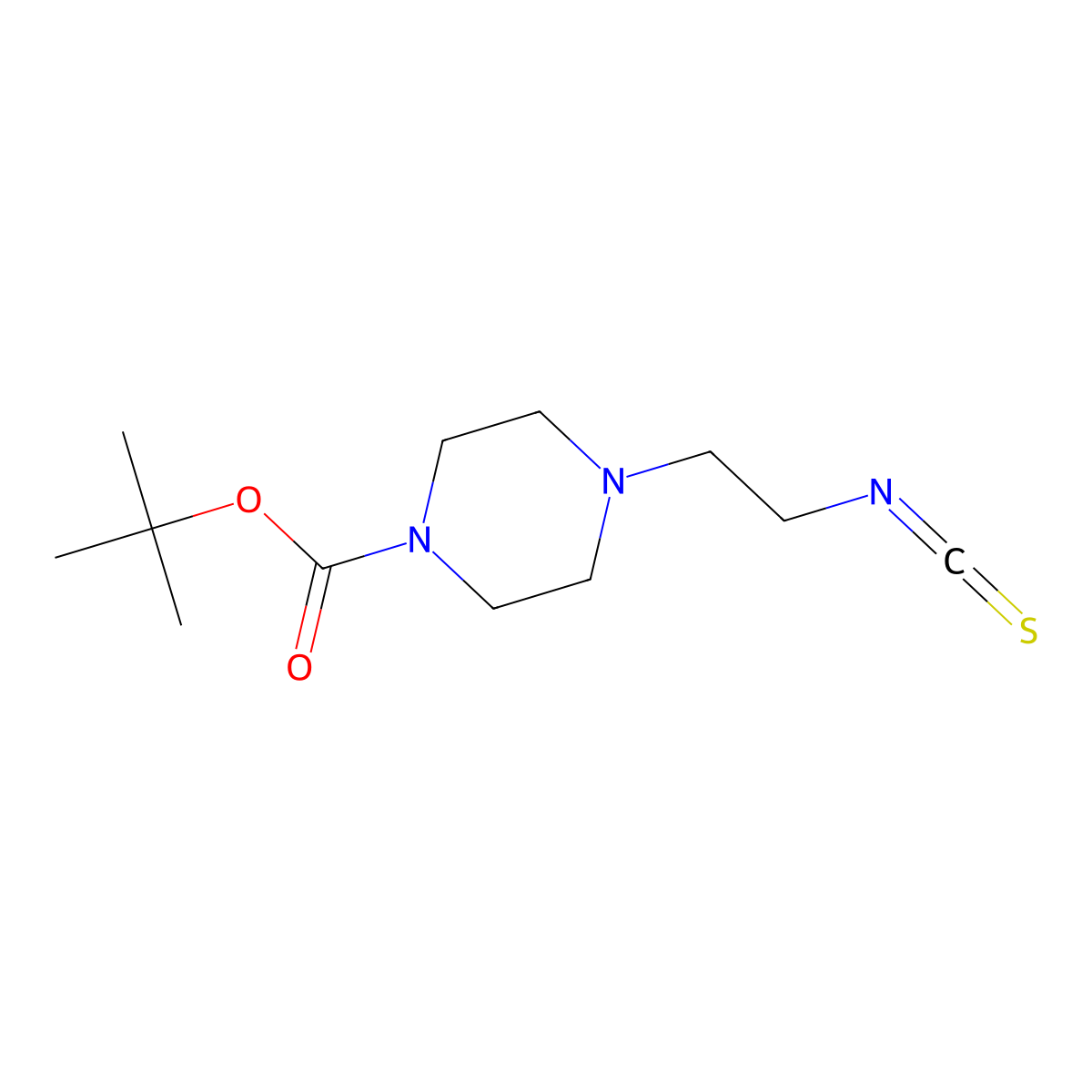 Tert-butyl4-(2-isothiocyanatoethyl)piperazine-1-carboxylate molecular structure, CAS 2379714-22-2
