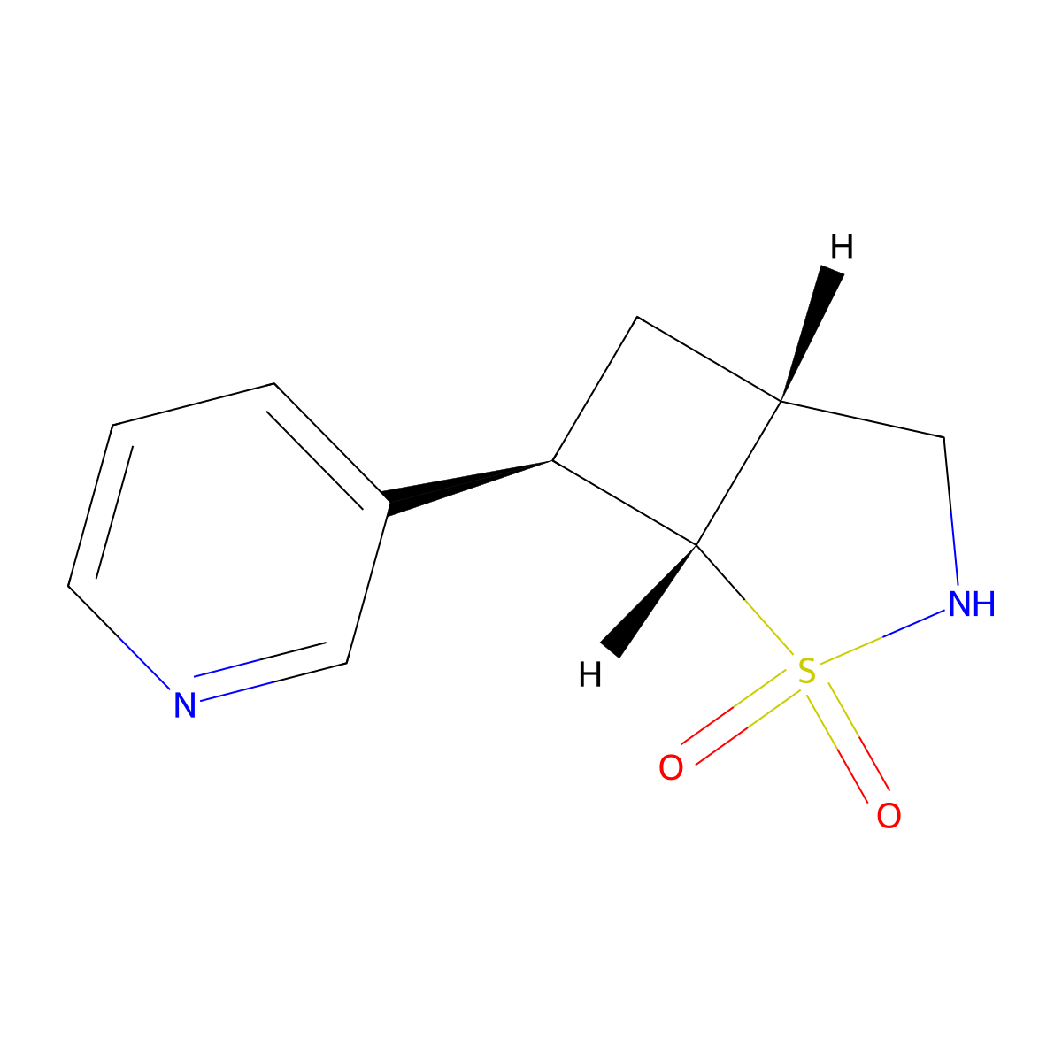 (1R,5R,7R)-7-pyridin-3-yl-2lambda6-thia-3-azabicyclo[3.2.0]heptane 2,2-dioxide molecular structure, CAS 2379725-27-4