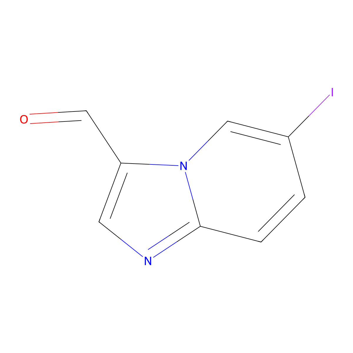 6-Iodoimidazo[1,2-a]pyridine-3-carbaldehyde molecular structure, CAS 2379740-55-1