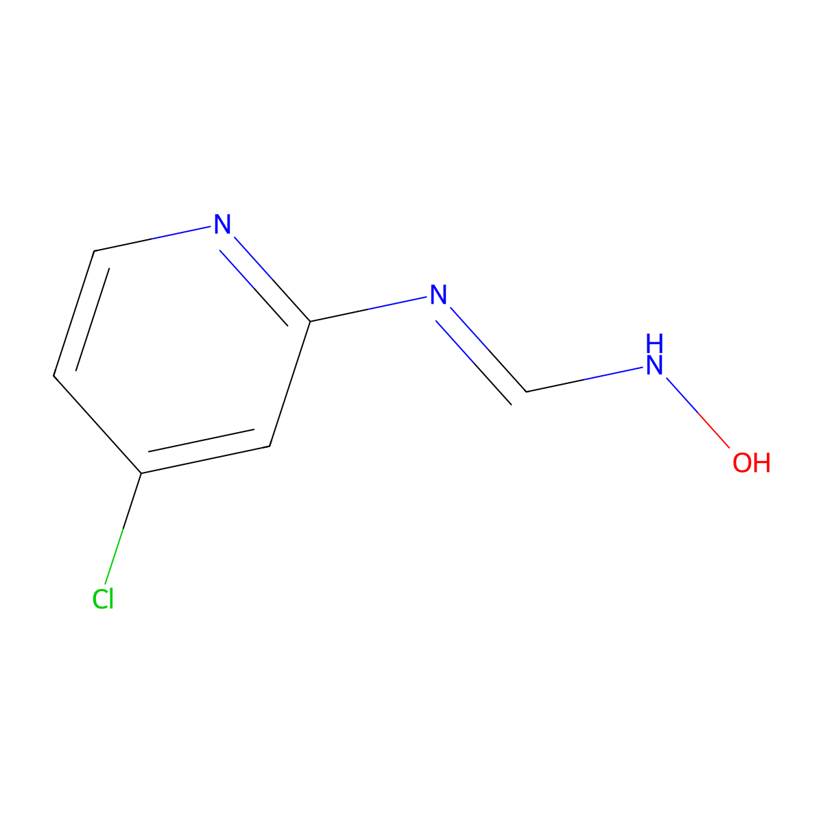 N'-(4-Chloro-2-pyridyl)-N-hydroxyformimidamide molecular structure, CAS 2379814-46-5