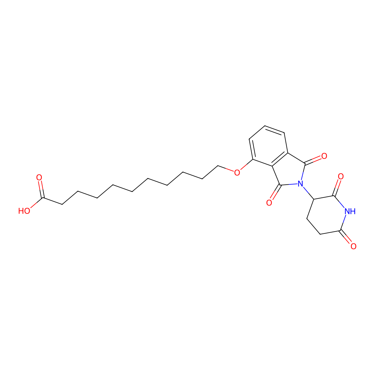 Thalidomide-4-O-C10-COOH molecular structure, CAS 2379870-45-6