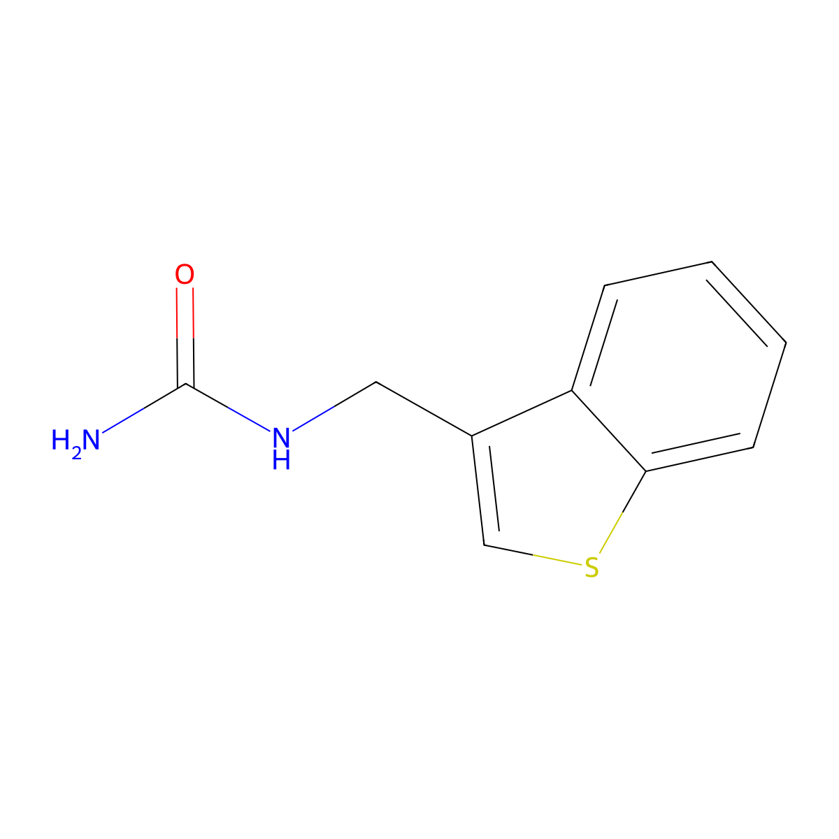 Urea, (benzo(b)thien-3-ylmethyl)- molecular structure, CAS 23799-90-8