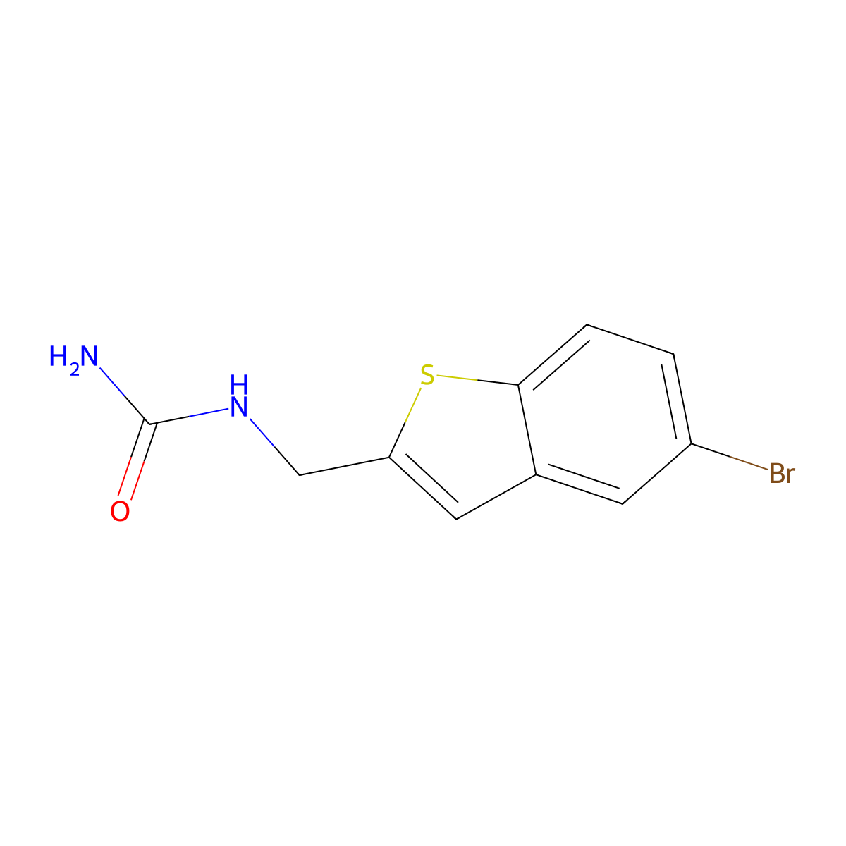Urea, ((5-bromobenzo(b)thien-2-yl)methyl)- molecular structure, CAS 23799-94-2