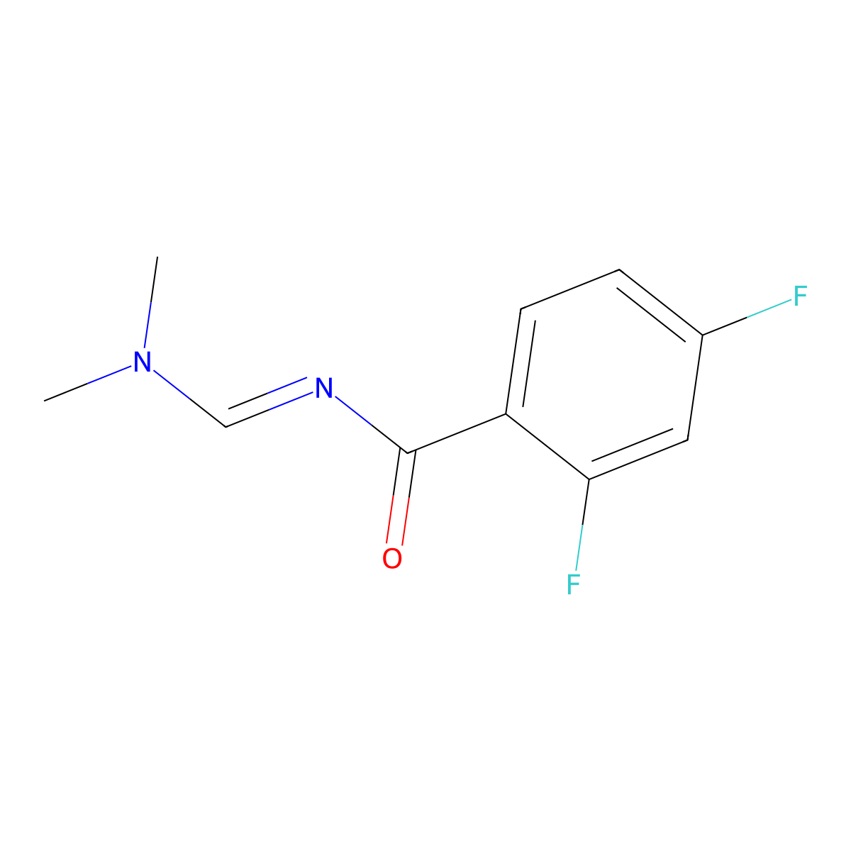 N-((Dimethylamino)methylene)-2,4-difluorobenzamide molecular structure, CAS 2379917-16-3