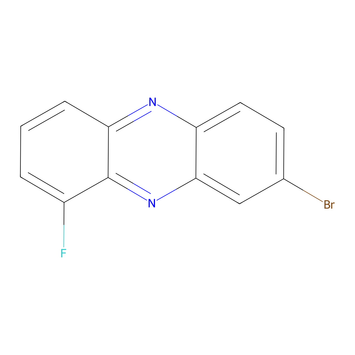8-Bromo-1-fluorophenazine molecular structure, CAS 2379918-33-7