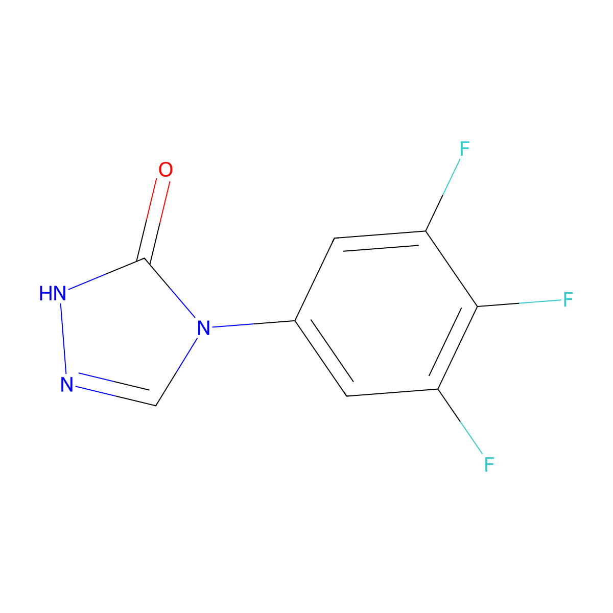 4-(3,4,5-Trifluorophenyl)-1H-1,2,4-triazol-5(4H)-one molecular structure, CAS 2379918-34-8
