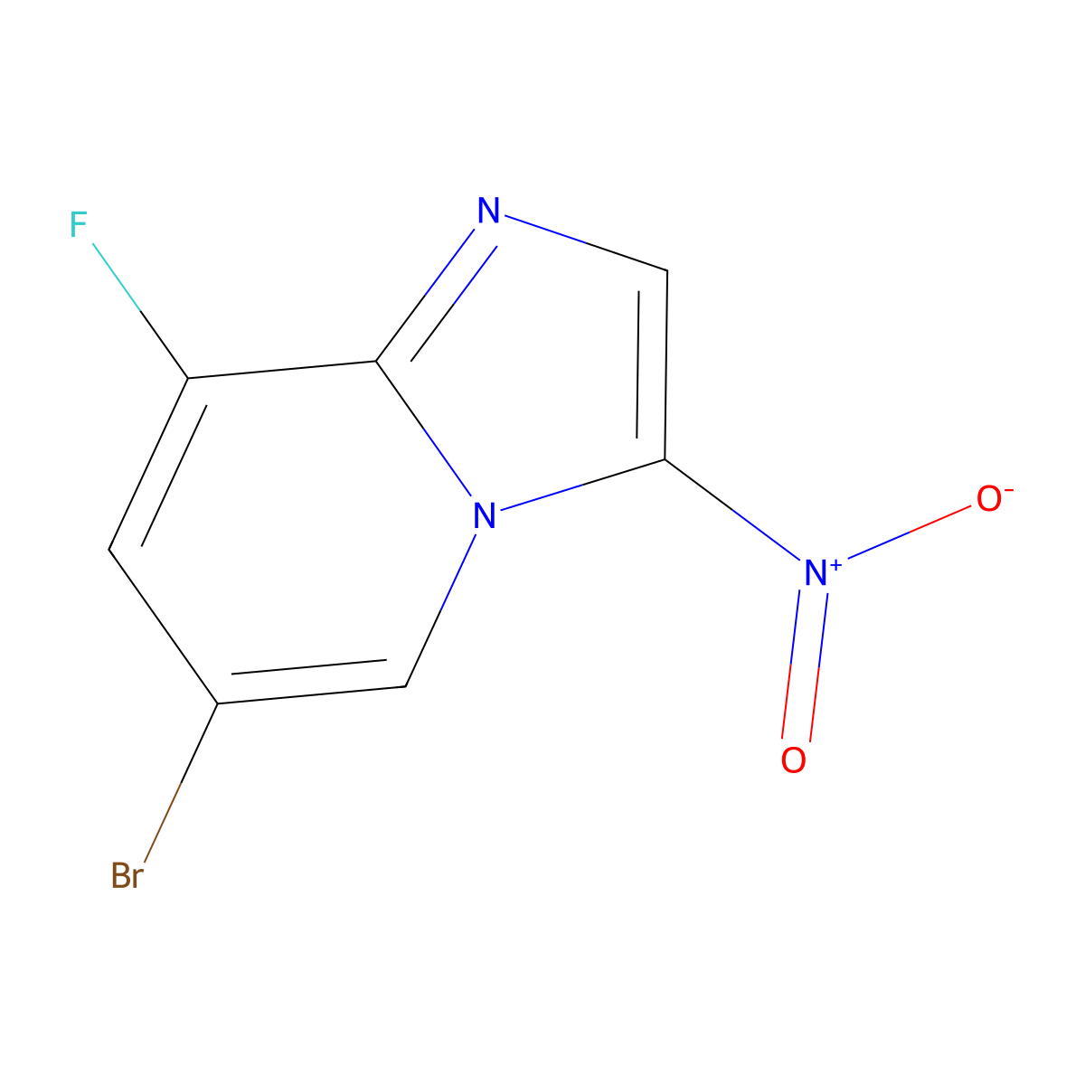 3-Nitro-6-bromo-8-fluoroimidazo[1,2-a]pyridine molecular structure, CAS 2379918-59-7