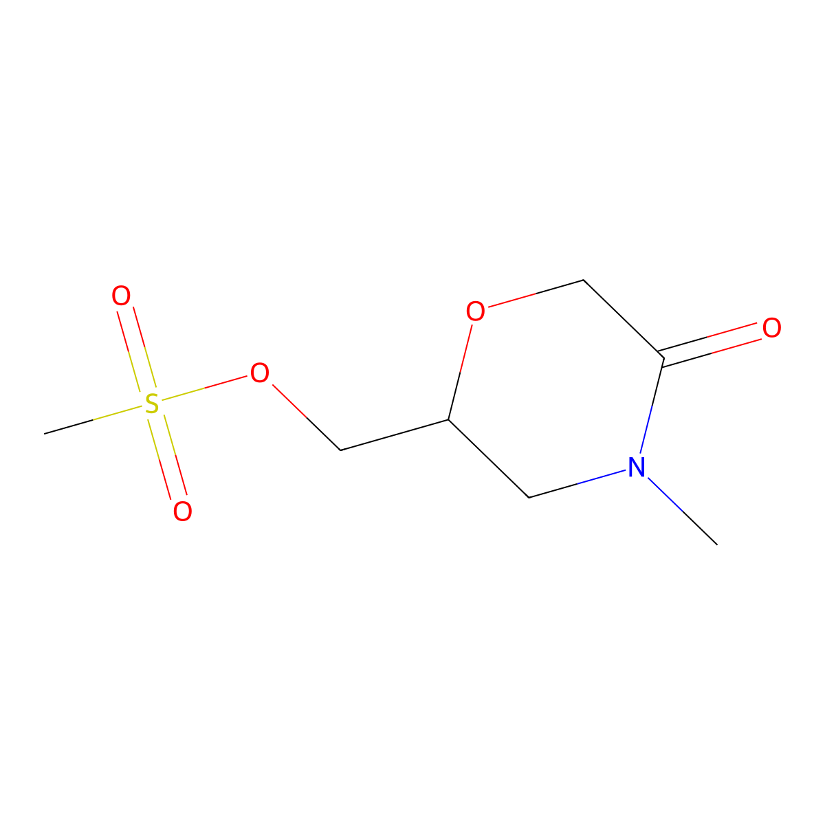 (4-Methyl-5-oxomorpholin-2-yl)methyl methanesulfonate molecular structure, CAS 2379945-34-1