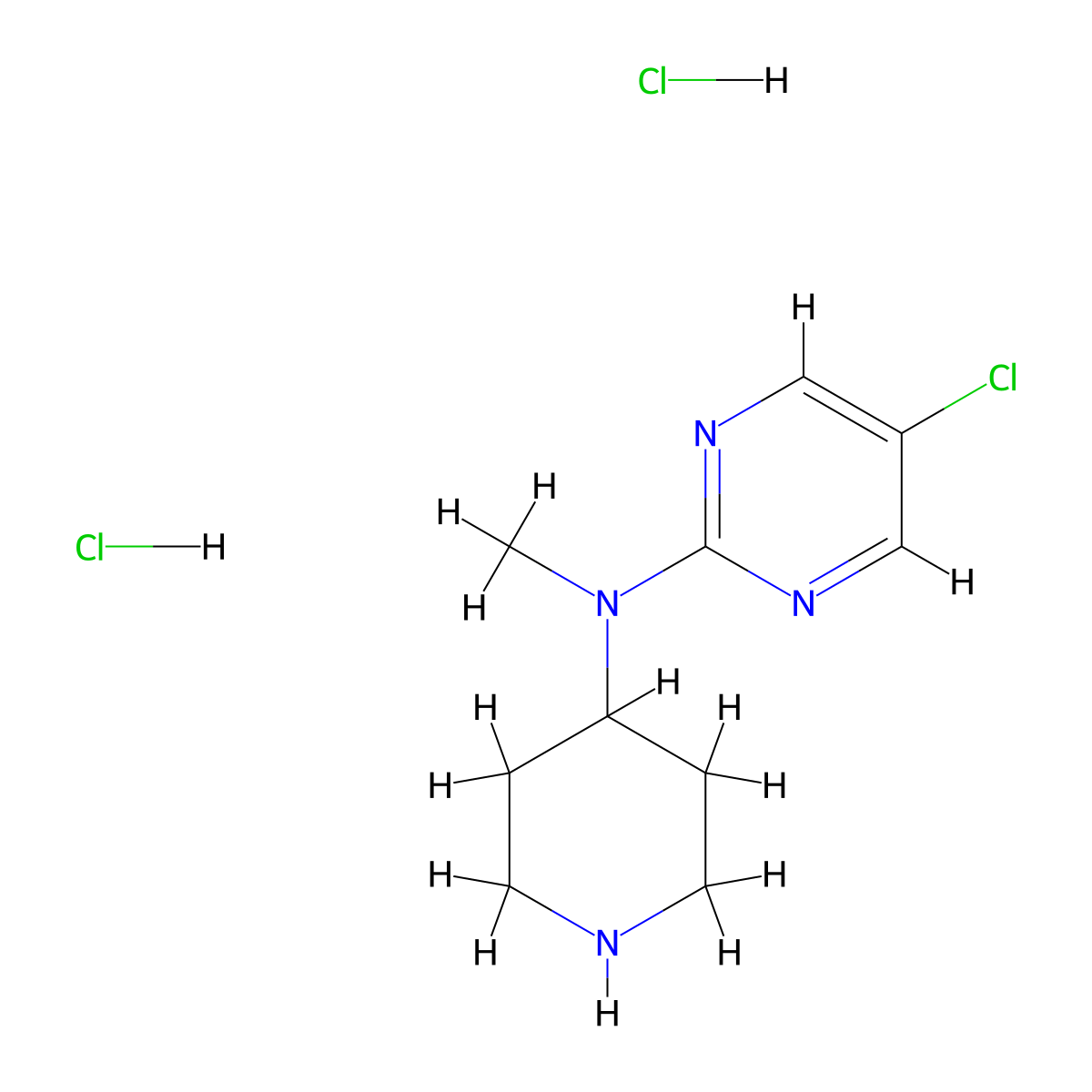 5-Chloro-N-methyl-N-(piperidin-4-yl)pyrimidin-2-amine dihydrochloride molecular structure, CAS 2379945-48-7