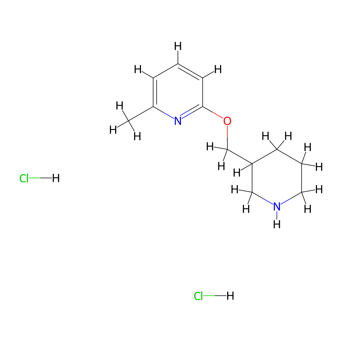 2-Methyl-6-[(piperidin-3-yl)methoxy]pyridine dihydrochloride molecular structure, CAS 2379945-57-8