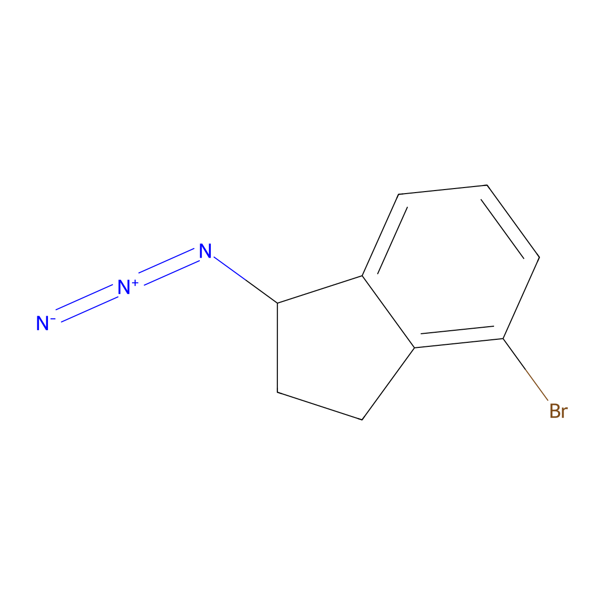 1-azido-4-bromo-2,3-dihydro-1H-indene molecular structure, CAS 2379945-90-9