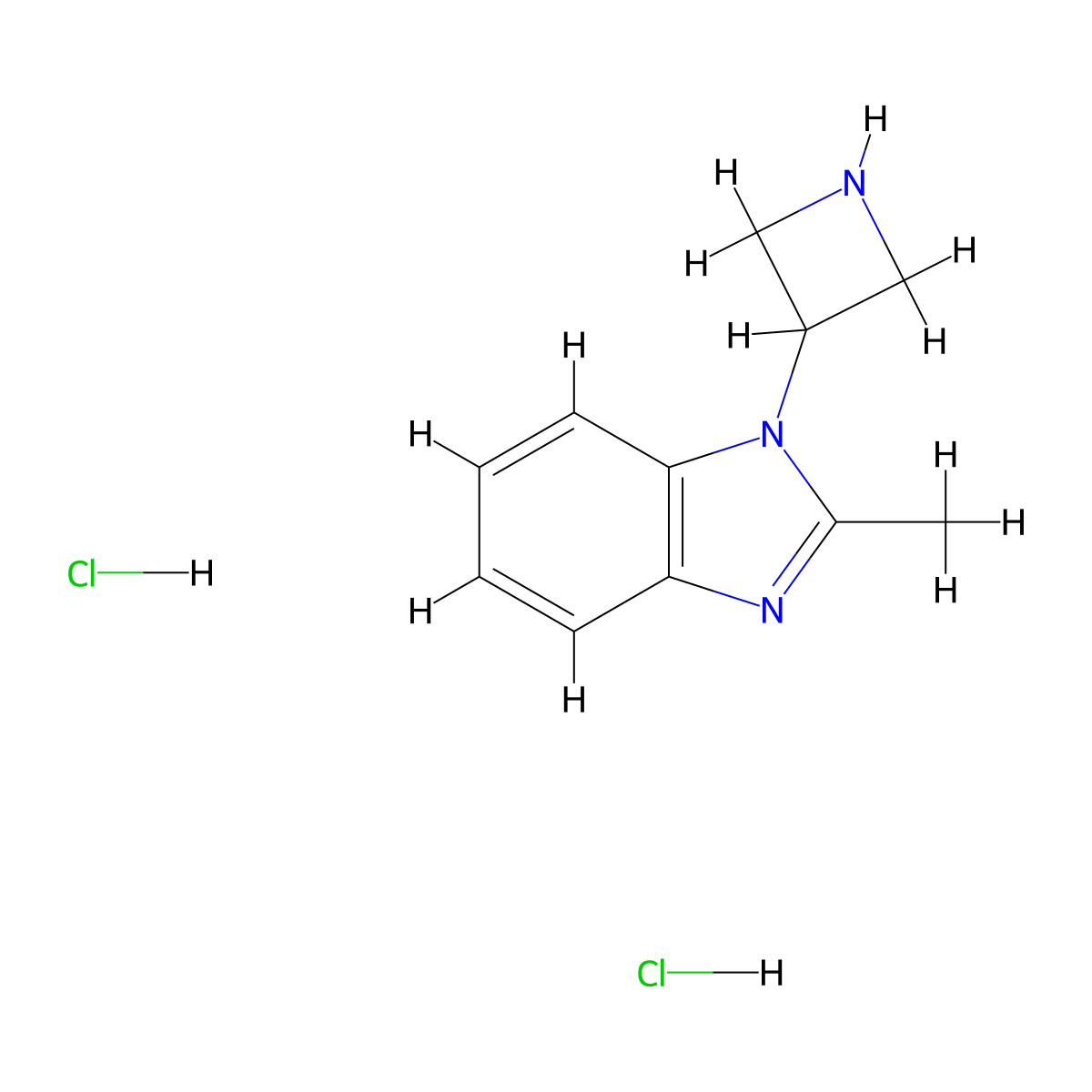 1-(Azetidin-3-yl)-2-methylbenzimidazole;dihydrochloride molecular structure, CAS 2379945-98-7