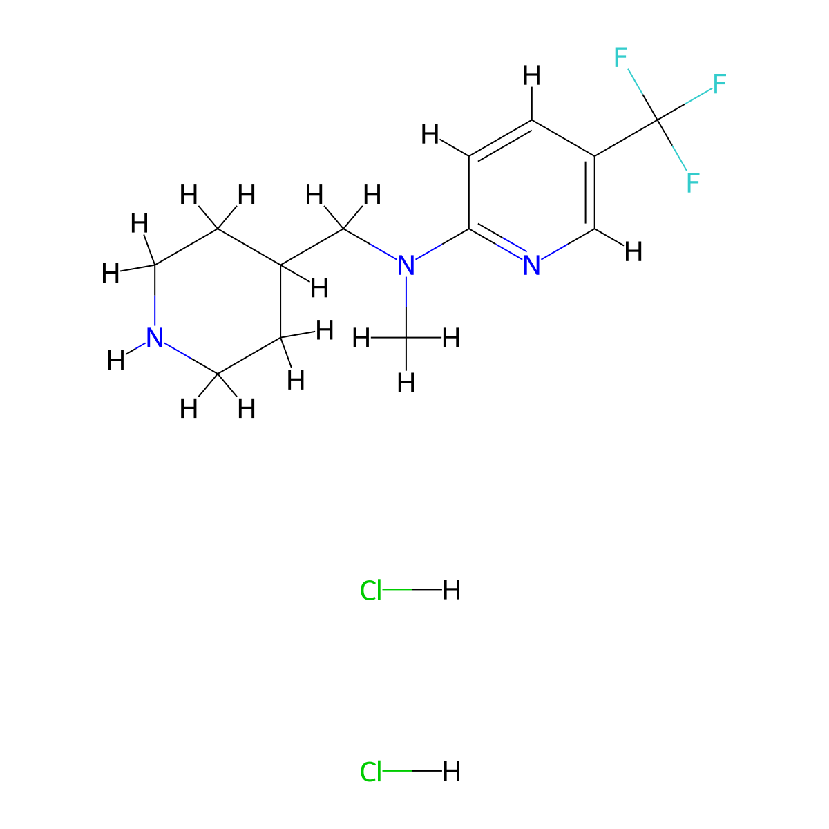 N-Methyl-N-(piperidin-4-ylmethyl)-5-(trifluoromethyl)pyridin-2-amine dihydrochloride molecular structure, CAS 2379946-14-0