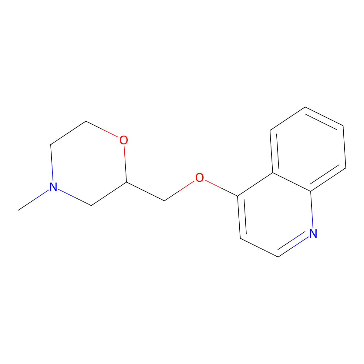 4-[(4-Methylmorpholin-2-yl)methoxy]quinoline molecular structure, CAS 2379946-16-2
