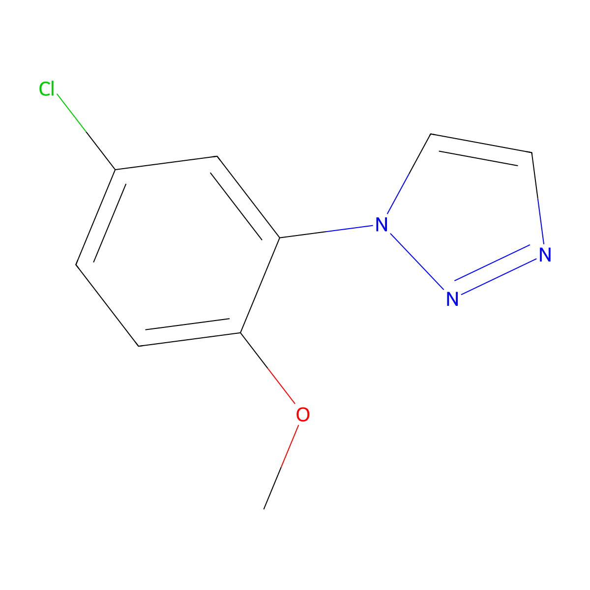 1-(5-Chloro-2-methoxyphenyl)triazole molecular structure, CAS 2379946-26-4
