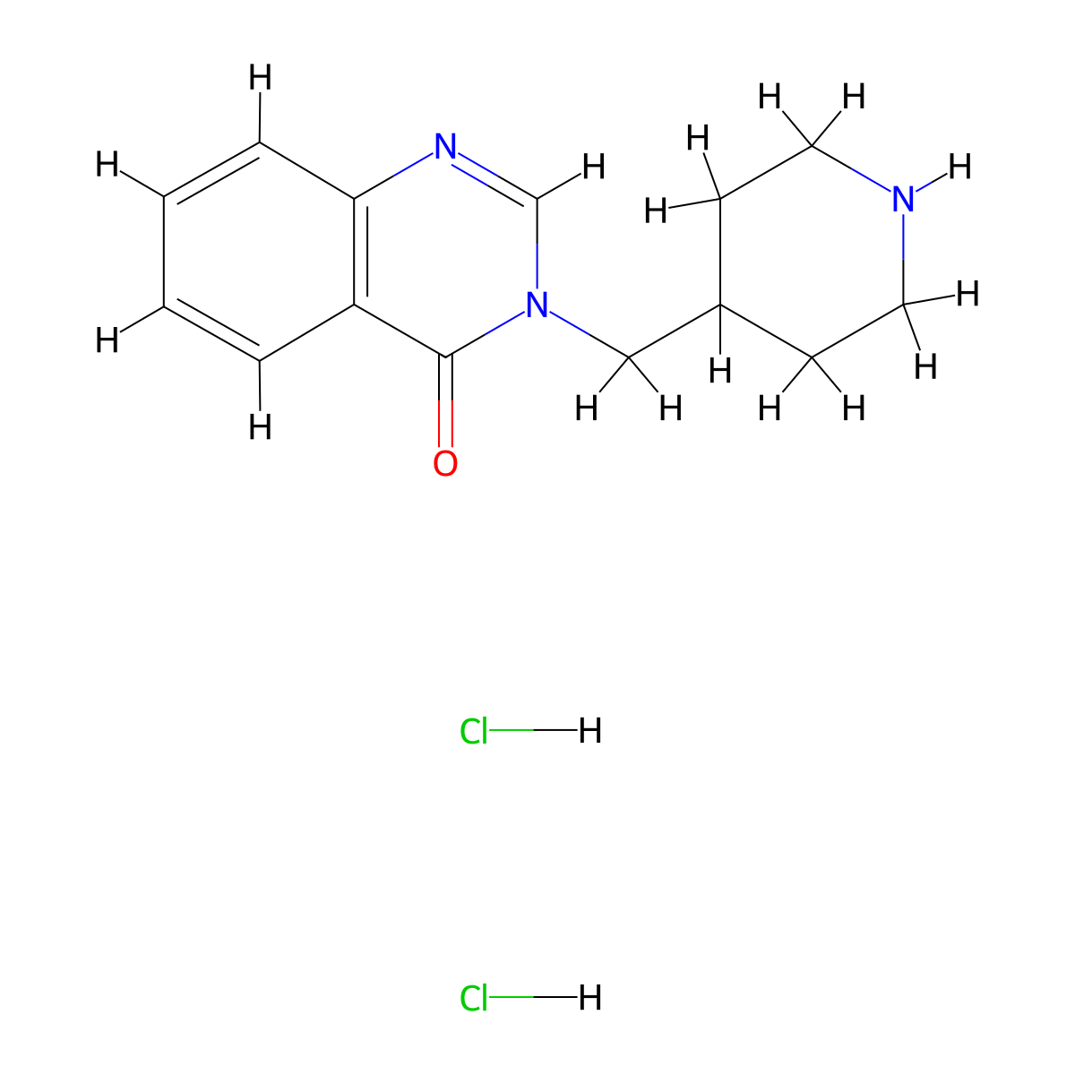 3-(Piperidin-4-ylmethyl)quinazolin-4-one;dihydrochloride molecular structure, CAS 2379946-35-5