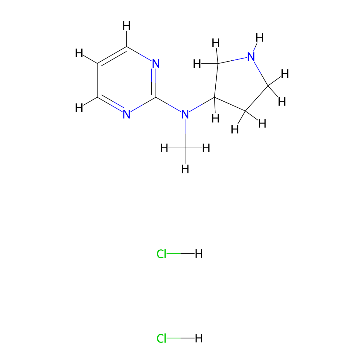 N-Methyl-N-(pyrrolidin-3-yl)pyrimidin-2-amine dihydrochloride molecular structure, CAS 2379946-50-4