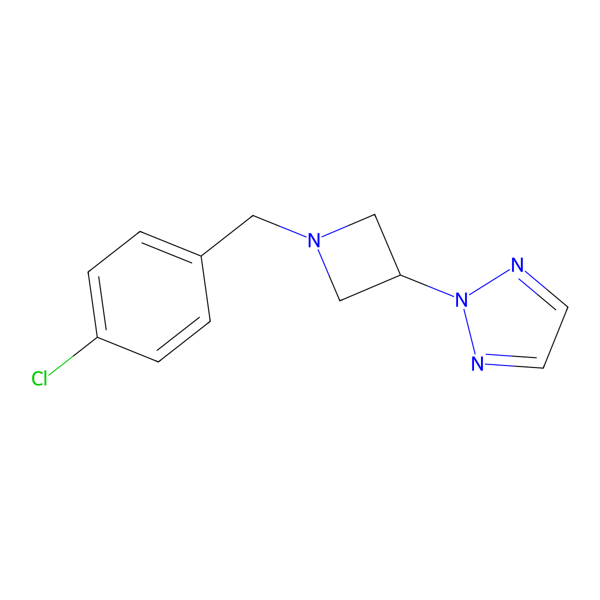 2-{1-[(4-chlorophenyl)methyl]azetidin-3-yl}-2H-1,2,3-triazole molecular structure, CAS 2379946-58-2