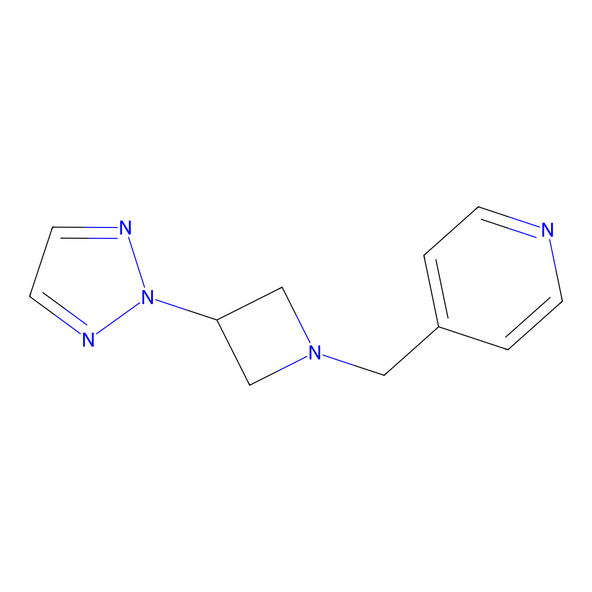 4-{[3-(2H-1,2,3-triazol-2-yl)azetidin-1-yl]methyl}pyridine molecular structure, CAS 2379946-60-6