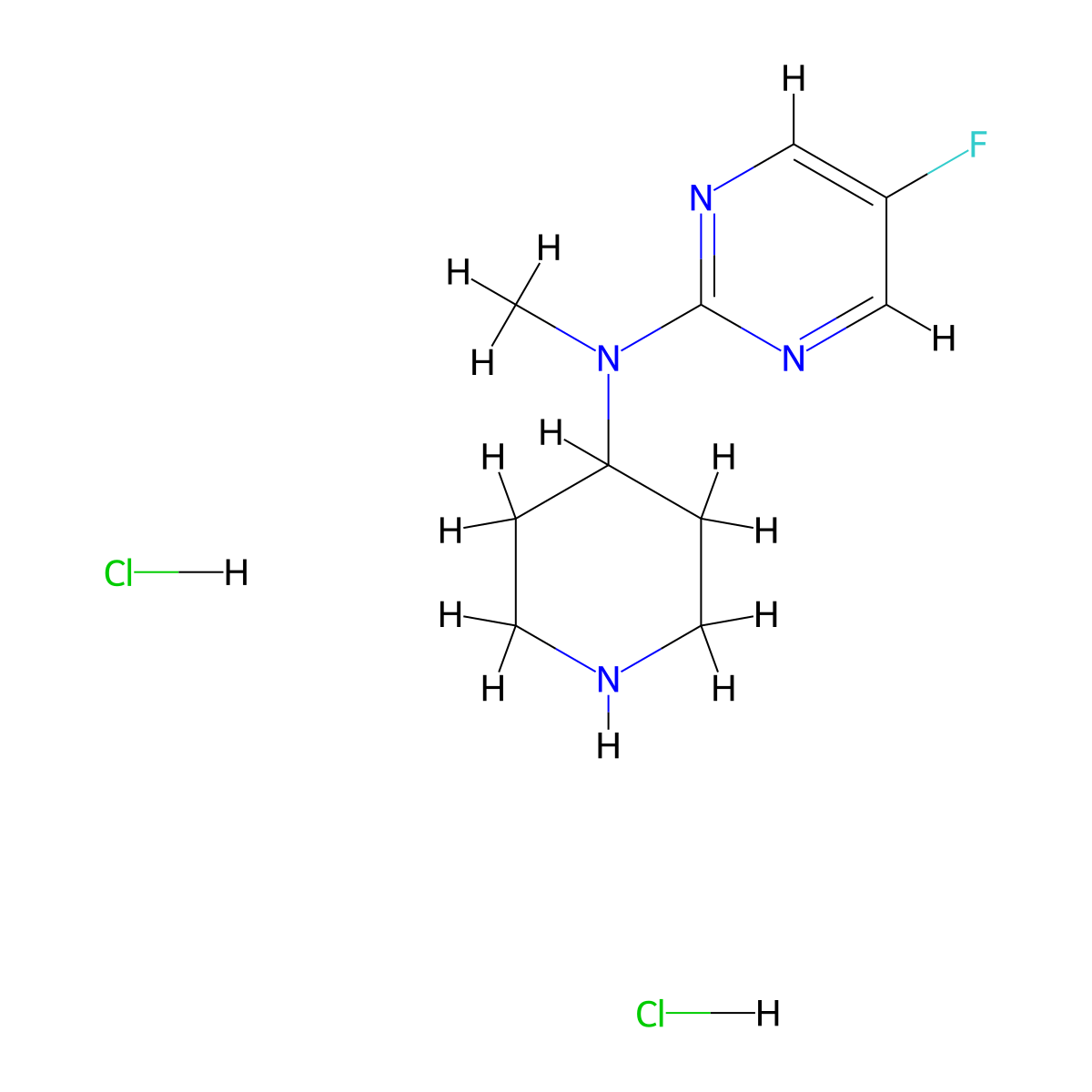 5-Fluoro-N-methyl-N-(piperidin-4-yl)pyrimidin-2-amine dihydrochloride molecular structure, CAS 2379946-65-1