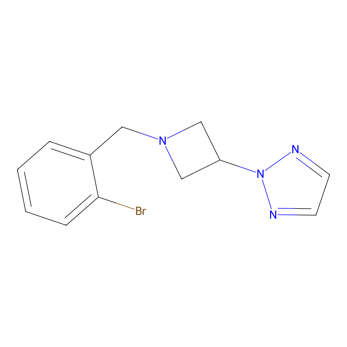 2-{1-[(2-bromophenyl)methyl]azetidin-3-yl}-2H-1,2,3-triazole molecular structure, CAS 2379946-80-0