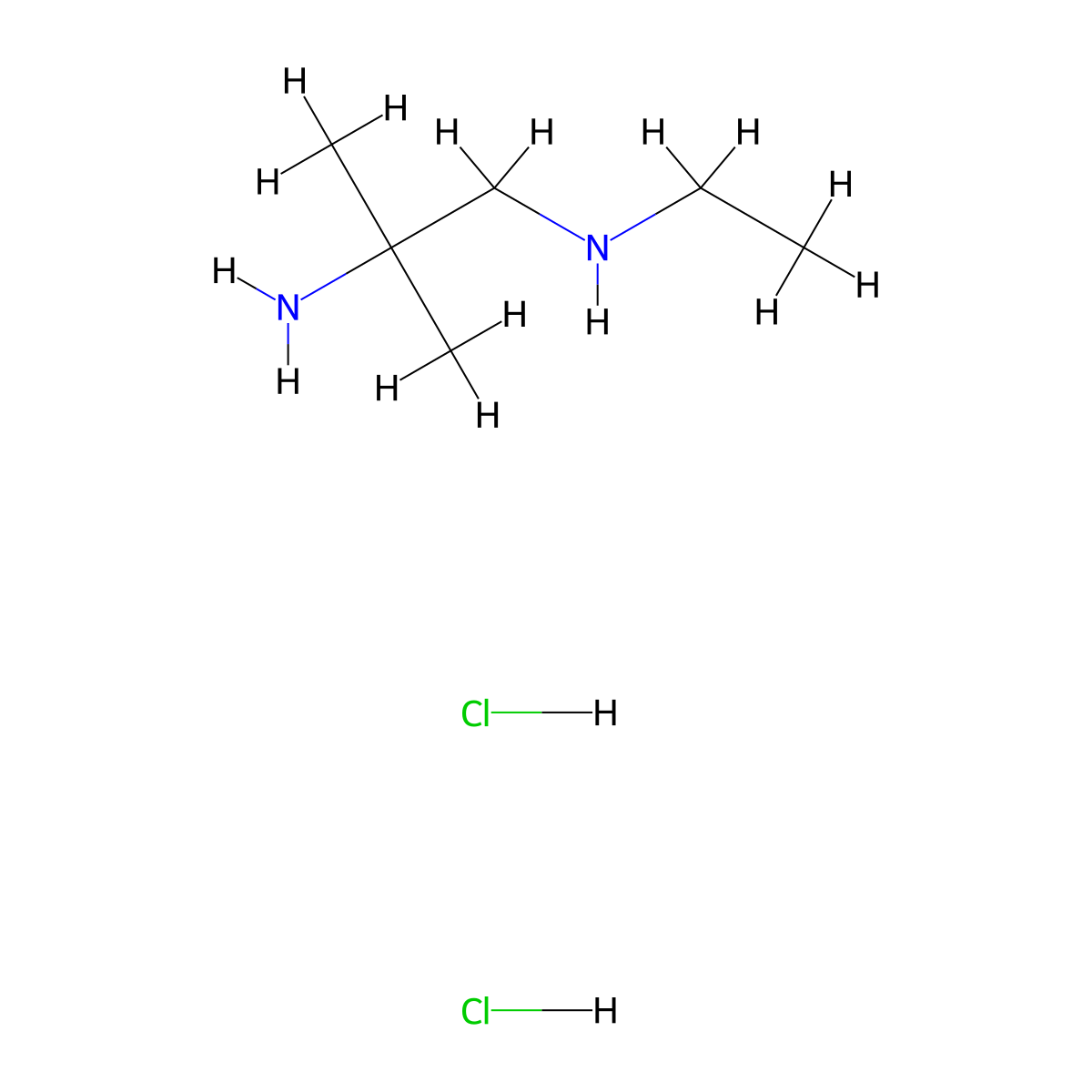 (2-Amino-2-methylpropyl)(ethyl)amine dihydrochloride molecular structure, CAS 2379946-83-3
