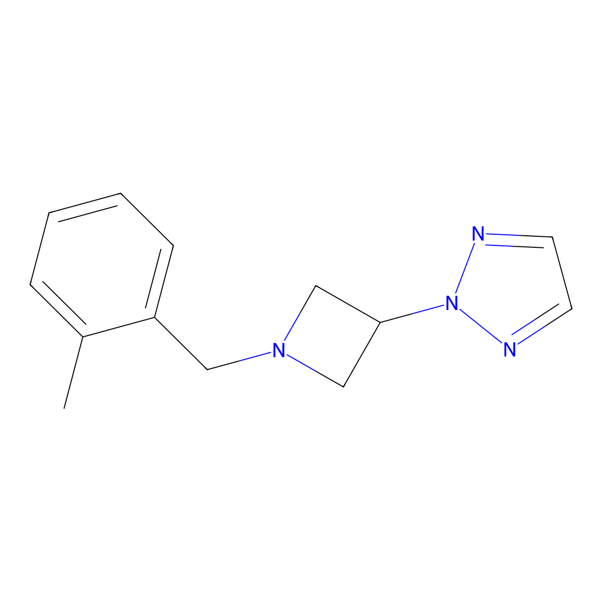 2-{1-[(2-methylphenyl)methyl]azetidin-3-yl}-2H-1,2,3-triazole molecular structure, CAS 2379947-01-8