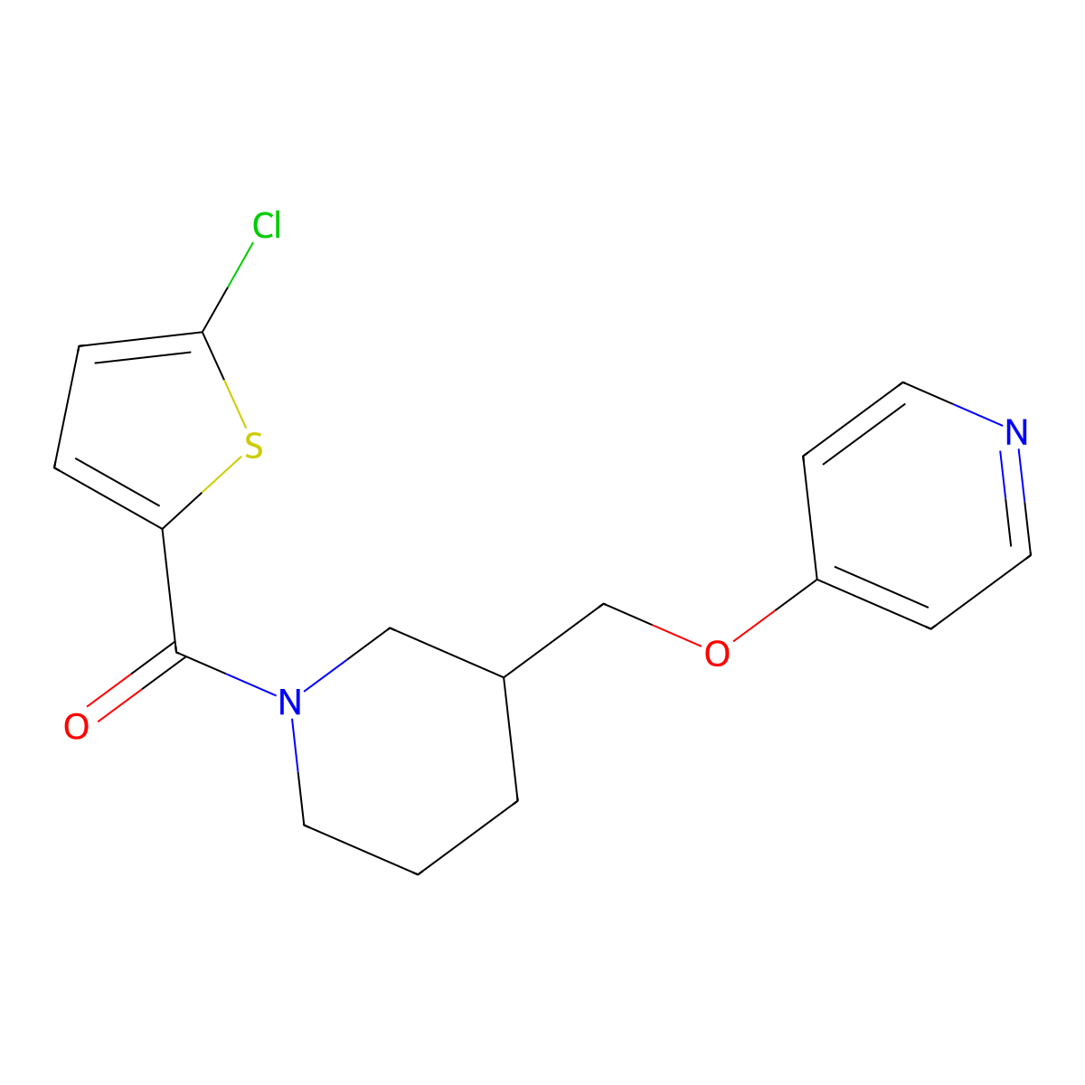 4-{[1-(5-Chlorothiophene-2-carbonyl)piperidin-3-yl]methoxy}pyridine molecular structure, CAS 2379947-77-8