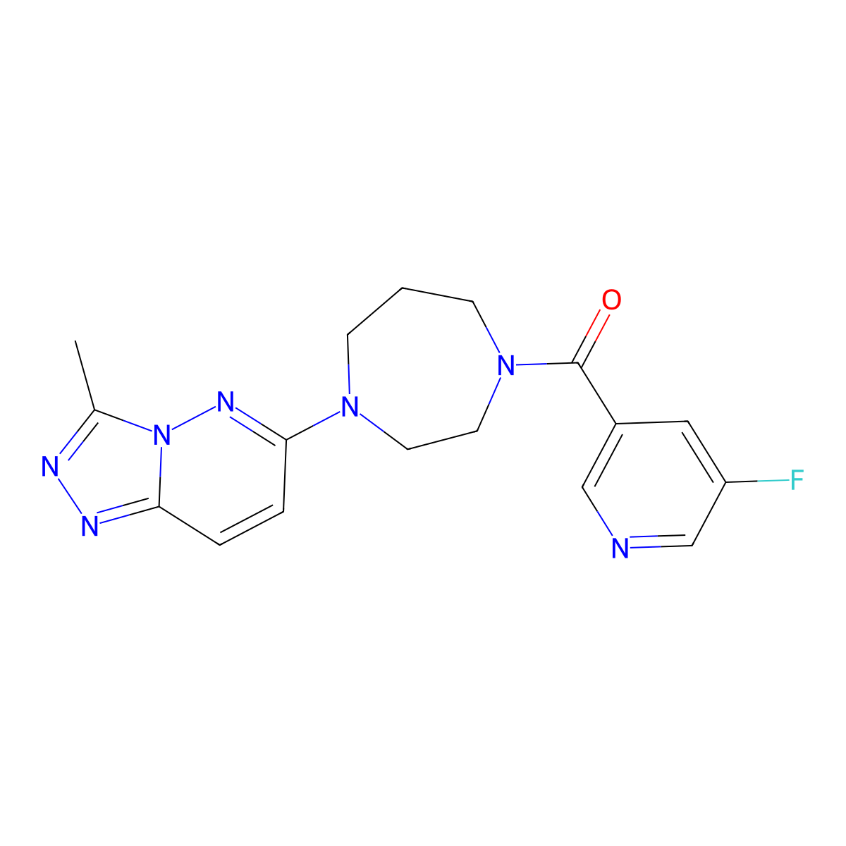 1-(5-Fluoropyridine-3-carbonyl)-4-{3-methyl-[1,2,4]triazolo[4,3-b]pyridazin-6-yl}-1,4-diazepane molecular structure, CAS 2379947-90-5