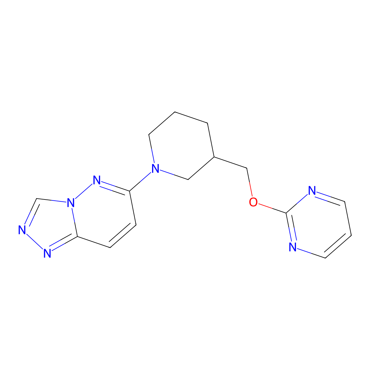 2-[(1-{[1,2,4]Triazolo[4,3-b]pyridazin-6-yl}piperidin-3-yl)methoxy]pyrimidine molecular structure, CAS 2379948-01-1