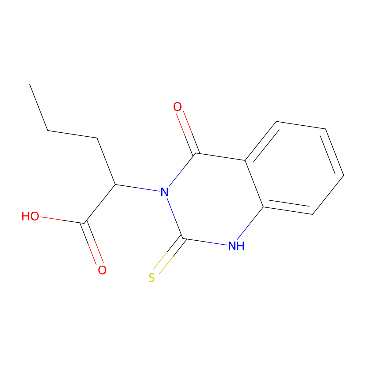 2-(4-Oxo-2-sulfanylidene-1,2,3,4-tetrahydroquinazolin-3-yl)pentanoic acid molecular structure, CAS 2379948-46-4