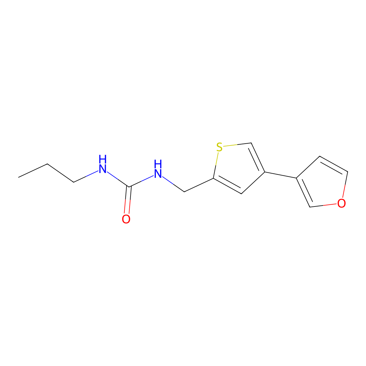 1-{[4-(Furan-3-yl)thiophen-2-yl]methyl}-3-propylurea molecular structure, CAS 2379948-52-2