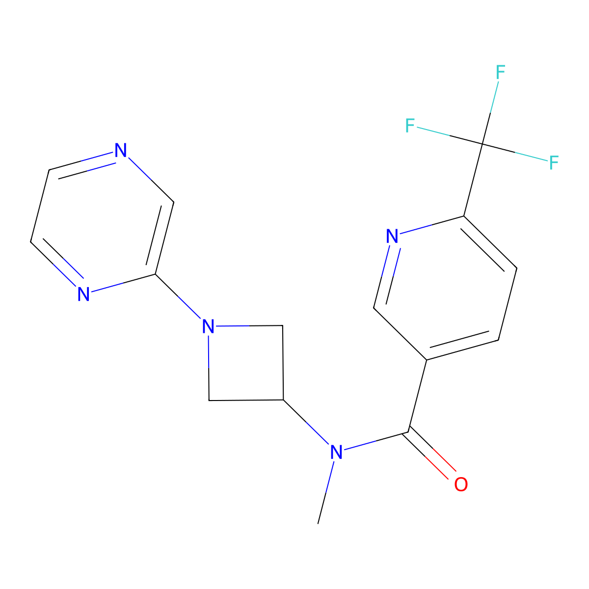 N-methyl-N-[1-(pyrazin-2-yl)azetidin-3-yl]-6-(trifluoromethyl)pyridine-3-carboxamide molecular structure, CAS 2379948-82-8